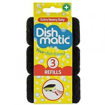 Dishmatic Sponge, Black, 3 Count (1 Pack)