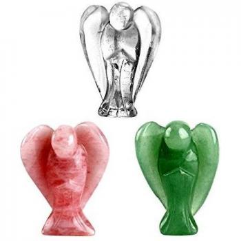 Ailes d'ange Gardien en Pierre Naturelle Figurine Ange Paix 1.5''
