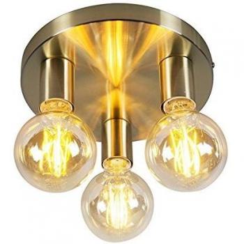 Art Déco Deckenleuchte Gold Rund