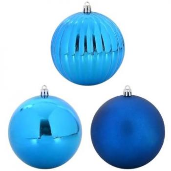 Ensemble Festif de Boules de Noël 9 Pcs Bleu