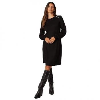Knitted Crew Neck Swing Dress
