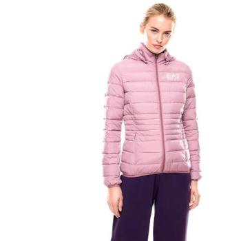 Ea7 Emporio Armani Giacca imbottita Core Lady con cappuccio rosa (XS)