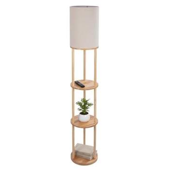 Relaxdays Lampada a Stelo Bianco Naturale