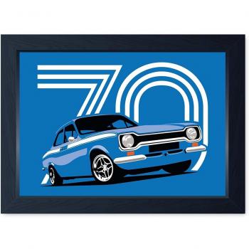 Monza Blue Mk1 Quality Framed Print