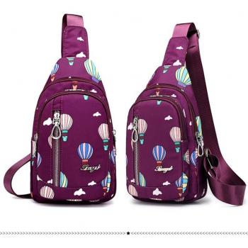 Nylon Schlingentasche mit Blumenprint
