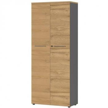Aktenschrank 5OH 80cm abschließbar Graphit/Grandson-Eiche-Nb