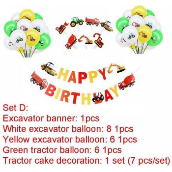 Ensemble anniversaire avion, bateau et ballons pour enfants
