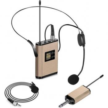 Wireless Mic System 3,5 mm/6,35 mm – Mini Sender, Headset Receiver & Lavalier Reverse Microphone