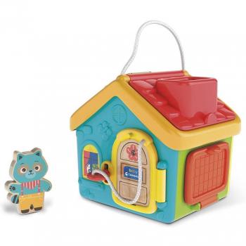 Baby House Montessori Clementoni Casita De Actividades Infantil para Desarrollar La Psicomotricidad Fina Y Las Habilidades Manuales, Juego Montessori 1 Año