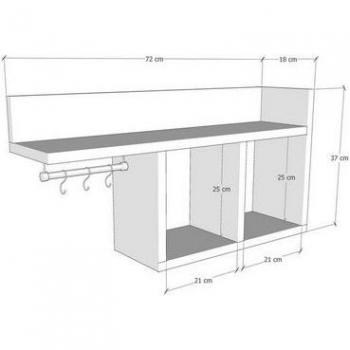 Scaffale Hank 72x37x18 cm di Skye Decor