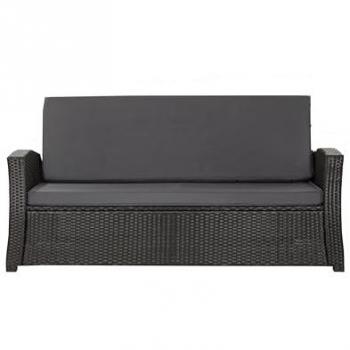 Coussin de jardin en résine tressée Anthracite
