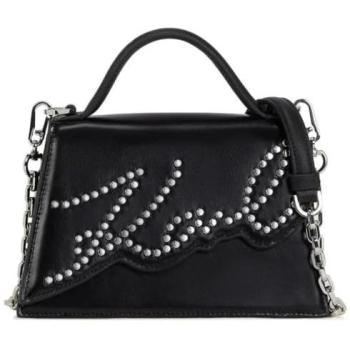 Karl Lagerfeld A3W30044 Signature Nietentasche klein – Lässig, schwarz, Leder – Unisex