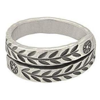 UK Size 1/2 (US 8) Silver Sun-Leaf Ring by Karen Hill Tribe