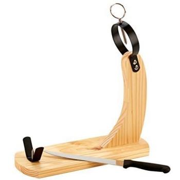 Support à jambon en bois beige 33 x 33 x 4 cm
