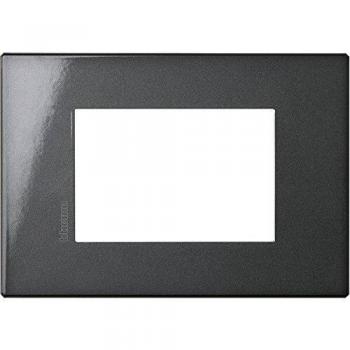 BTicino HW4803HS Axolute Placca Air, 3 Moduli, Antracite