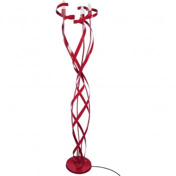 Lampe de plafond TOSEL MONACO rouge, hauteur 1,50 m