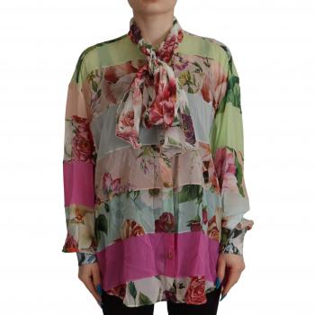 Dolce & Gabbana Women's Multicolor Floral Patchwork Blouse