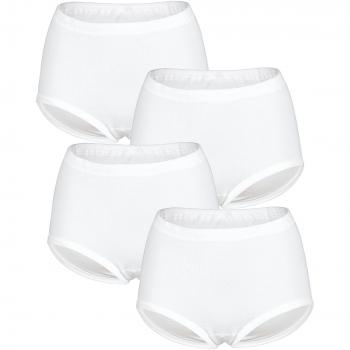 Schießer Damen Original Classics 4‑Stück Taillenslip – Weiß, 46