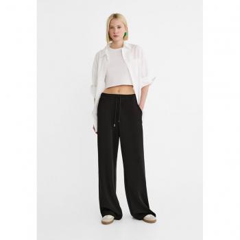 Stradivarius Pant. a Palazzo Nero XS – Morbido e Leggero