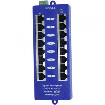 24V Gigabit 8-Port PoE Injector for WiFi Access Points