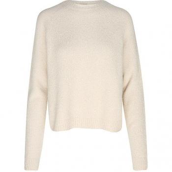 BOSS Damen Strickpullover FEBISAN, Regular Fit, Ecru, Größe M