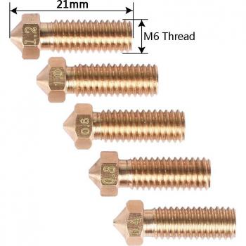 5PCS 3D Printer Volcano Nozzle Kit