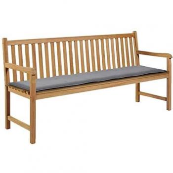 Coussin de Parc Arrière-Cour Extérieur Gris 180x50x3 cm