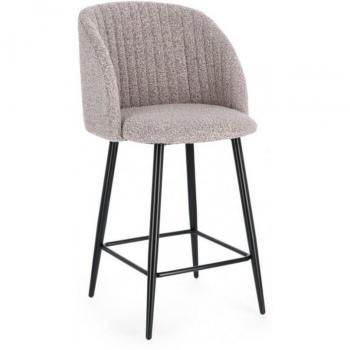 Tabouret de Cuisine Élégant Noir/Vison 53x59x97