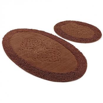 Lot de 2 tapis ovales pour salle de bain