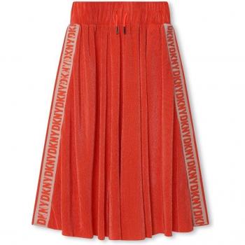 Jupe plissée DKNY D60053 midi couleur orange