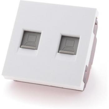 Kit RJ45 Dual/Simple GY‑Series – Cat5e – Clé pour Module – Bricolage Blanc/Noir