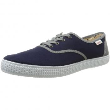 Zapatillas Victoria Lona Detalles Contrastados Mujer Azul