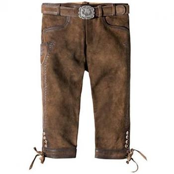Stockerpoint Herren Lederhose Siggi2, 100% echtes Leder, stein geäscht, Gr. 48