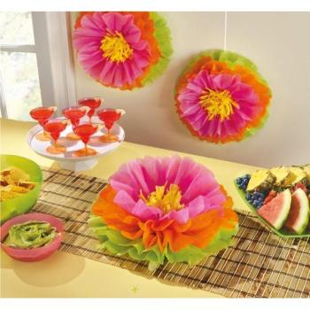 3 stycken tropiska hibiskusarrangemang 40 cm