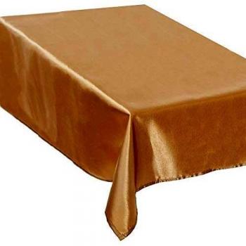 360 cm nappe rectangulaire Satin Or