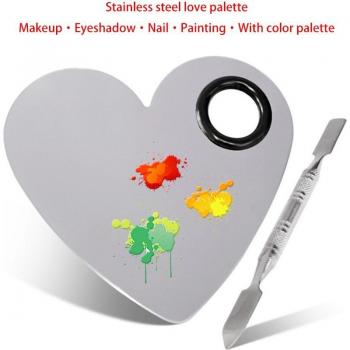 2pcs Stainless Steel Palette Tray with Mixing Stick for Painting