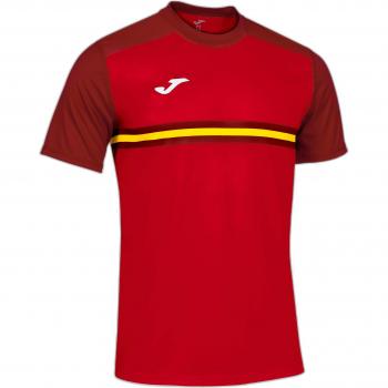 Short sleeve T-shirt roja con estampado hispano