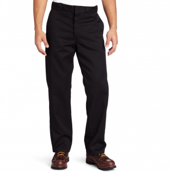 Dickies Men's 874 Black Work Trousers, 34 Width / 32 Length (Washed Sports Cut)