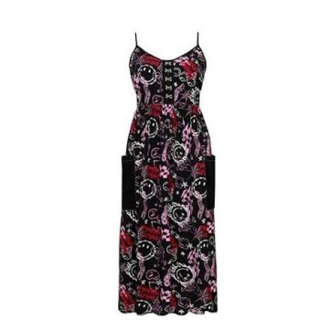 Black Rebel Long Dress – Hell Bunny Edition