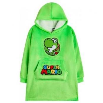Chaussettes‑hoodie Yoshi Super Mario Junior – Vert (9-13)