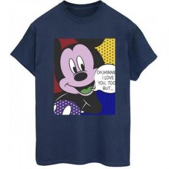 Estampado Pop Art Mickey y Minnie – Camiseta Casual para Mujeres
