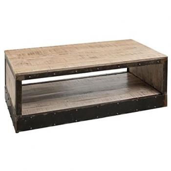 Table Basse 112x61 en Manguier Brun Laqué Heavy Industry N° 264
