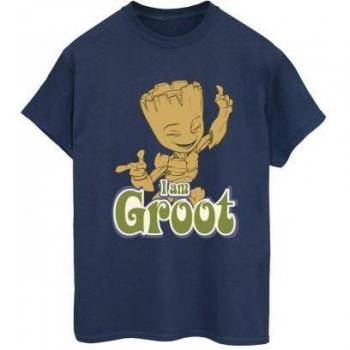 Navy Groot Dancing Boyfriend T-Shirt for Women