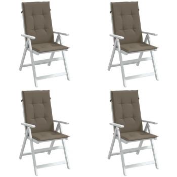 VidaXL Cuscino da Seduta Schienale Alto 4 Pezzi 120x50x4 cm