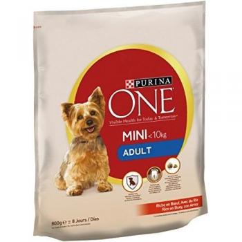 Purina One Pienso Mini Dog Adult Buey Y Arroz 800 Gr