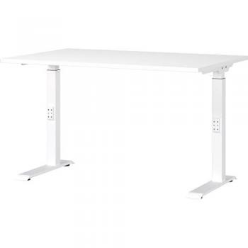 Germania Mechanical Height‑Change Desk – Pure White