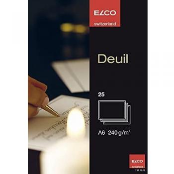 Velin deuil Karten, 25 Stück, A6, 240g, ohne Fenster