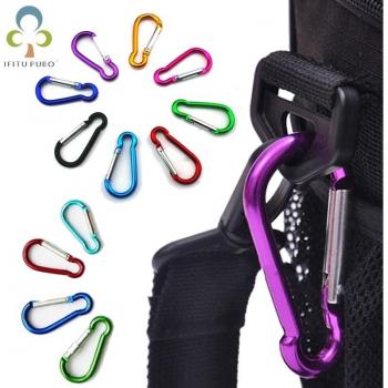 10-Pack Colorful Aluminum Spring Carabiner Keychain Travel Kit for Camping and Hiking #4 #5 #6 GYH
