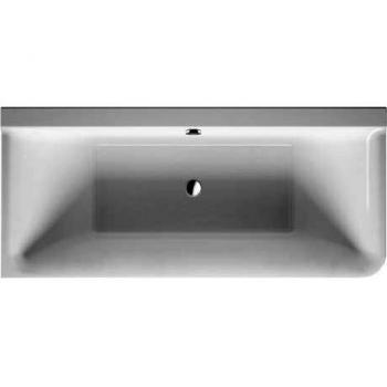Baignoire rectangulaire Duravit avec dossier, 180 x 80 cm, côté gauche, finition blanche (série P3 Comforts)
