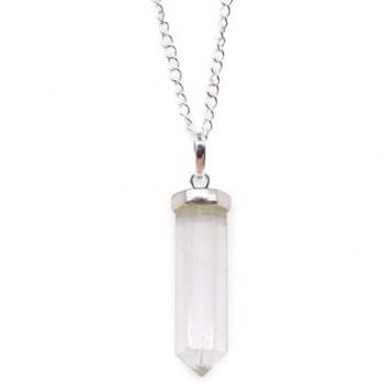 KDMD Women's White Rock Quartz Pendant
